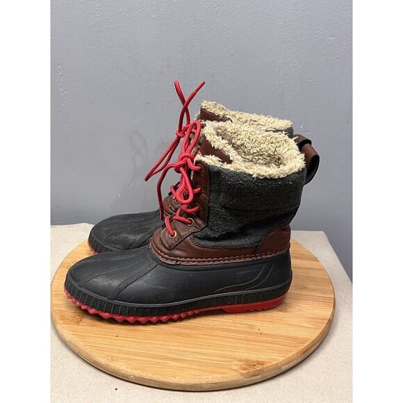 GAP Cozy Duck Boots Charcoal Gray Girls 3/4 Thinsulate‎ Faux Fleece Insole - Picture 5 of 8